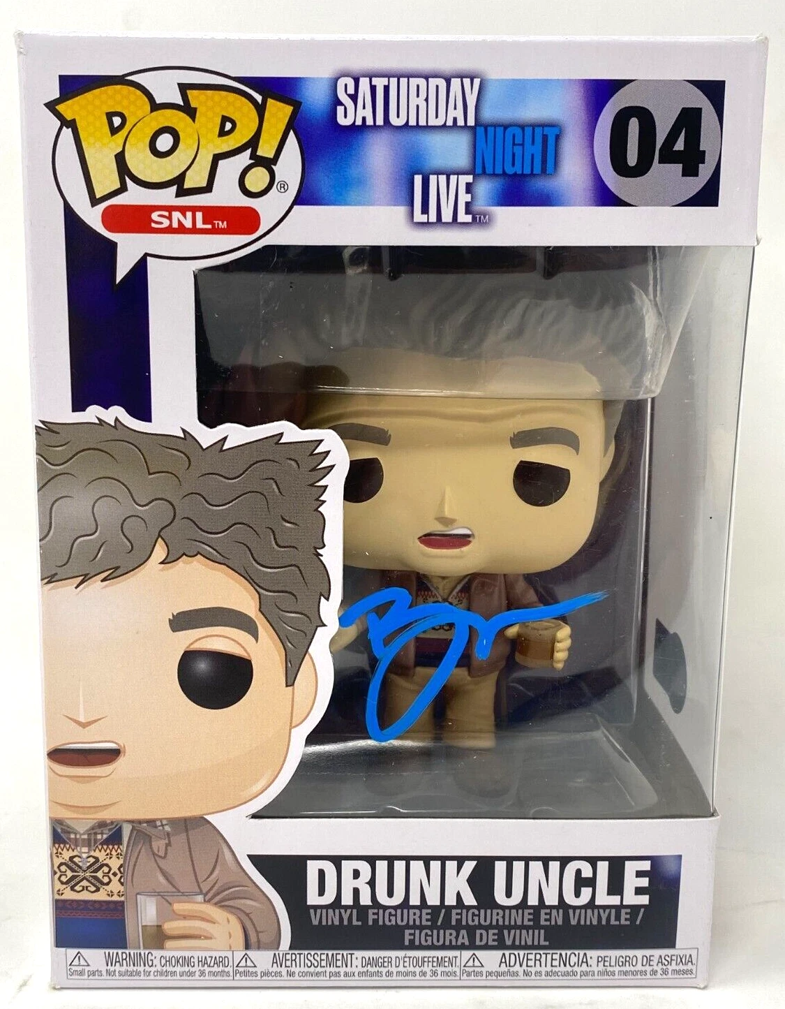 Bobby Moynihan Signed Funko Pop Saturday Night Live Drunk Uncle Autograph BAS
