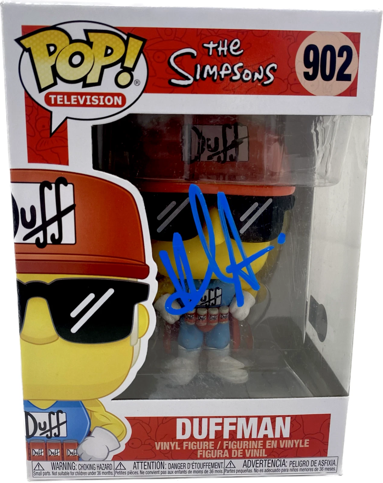 Hank Azaria Signed Funko Pop The Simpsons Duffman #902 Autograph Beckett COA
