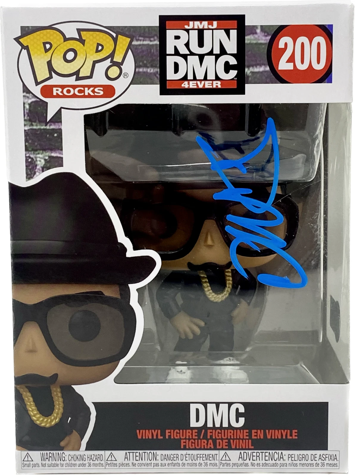 Darryl McDaniels Run DMC Signed Funko Pop Rocks DMC #200 Autograph Beckett COA

