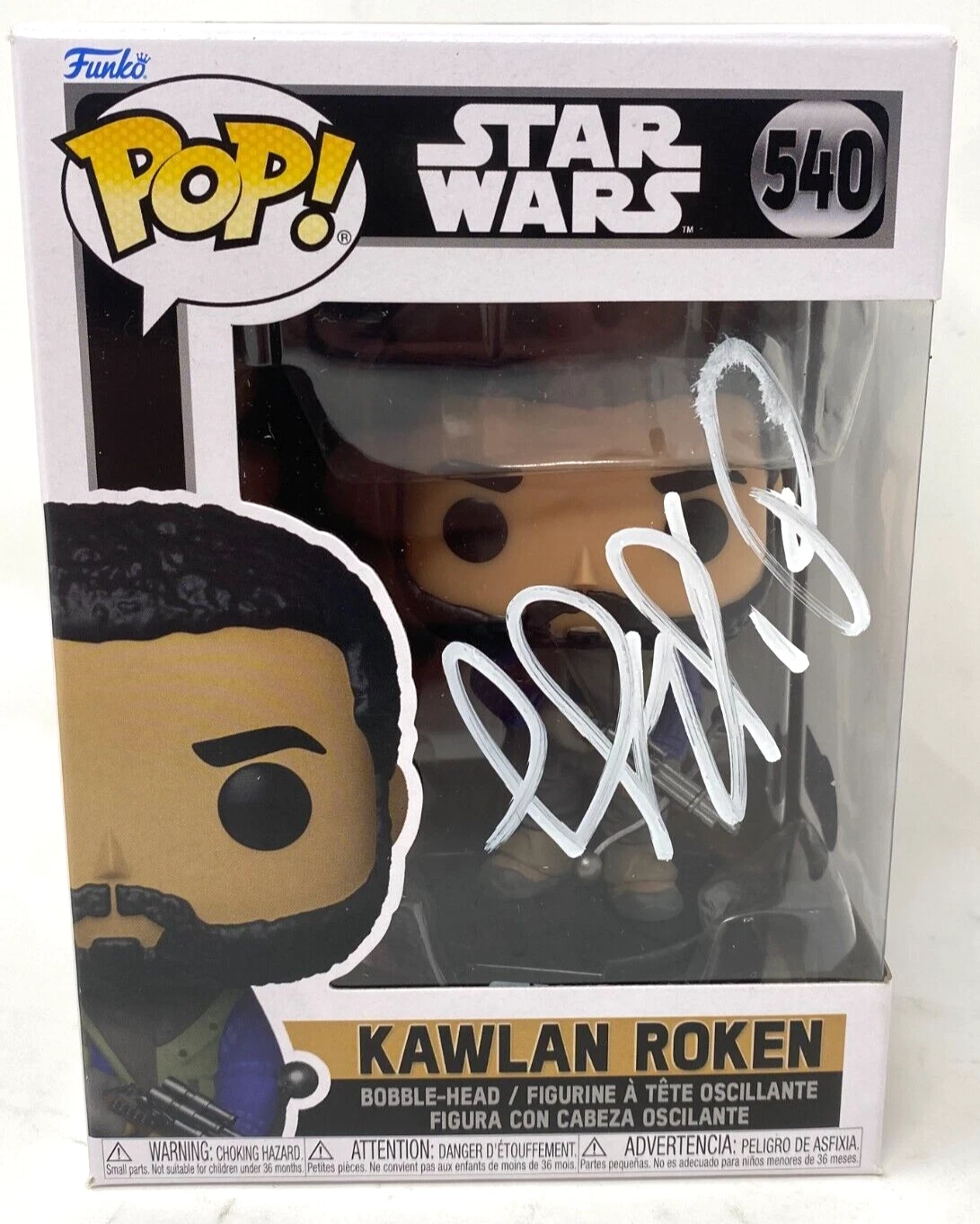 O'Shea Jackson Jr Signed Funko Pop Star Wars Kawlan Roken Obi-Wan Kenobi BAS COA
