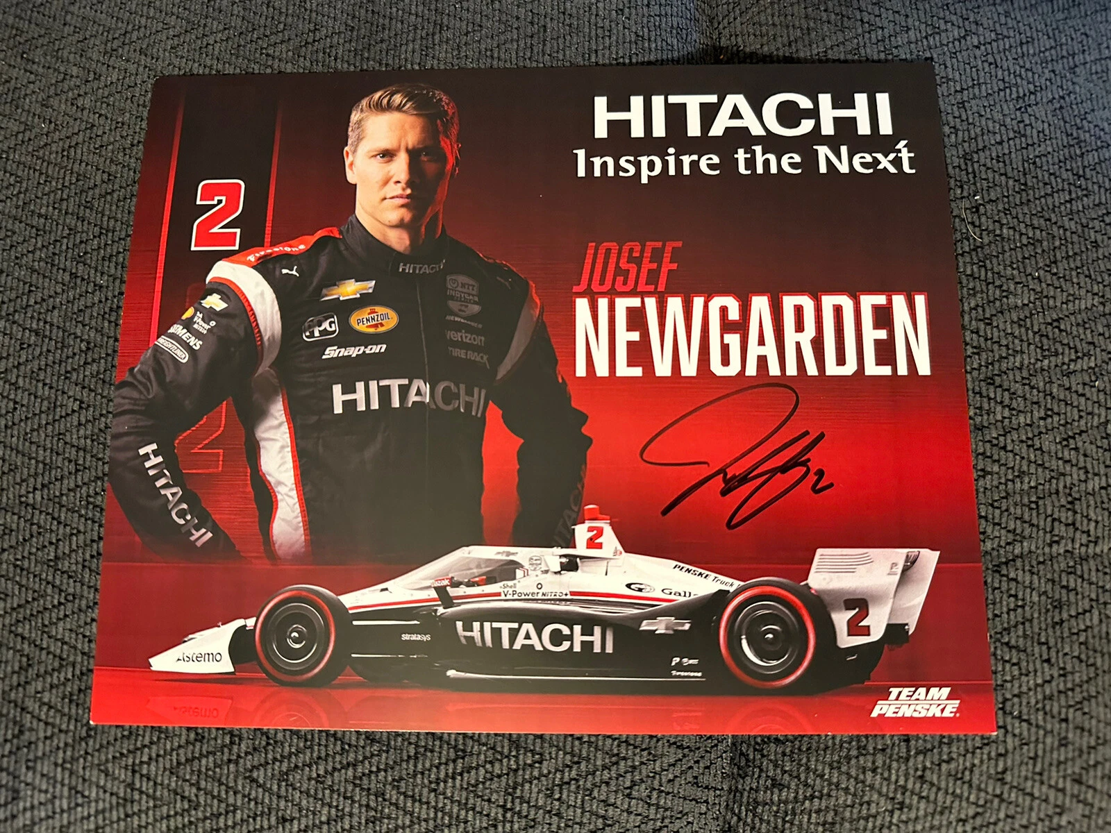 Josef Newgarden Indianapolis Indy 500 Signed Car Promo Card Autographed 2023
