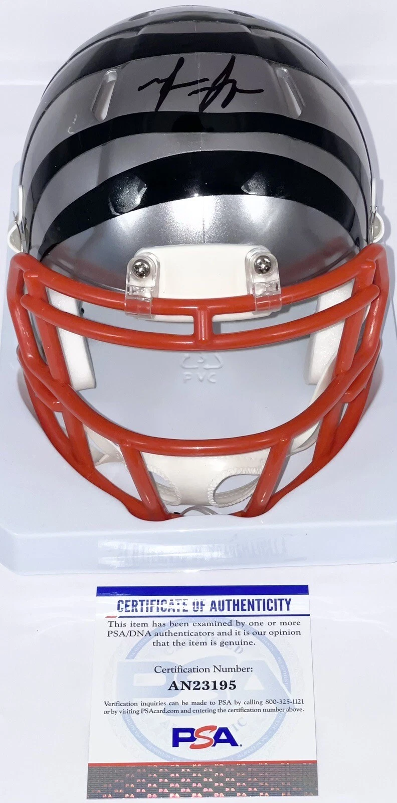 Myles Murphy Signed Autographed Cincinnati Bengals Flash Mini Helmet PSA/DNA
