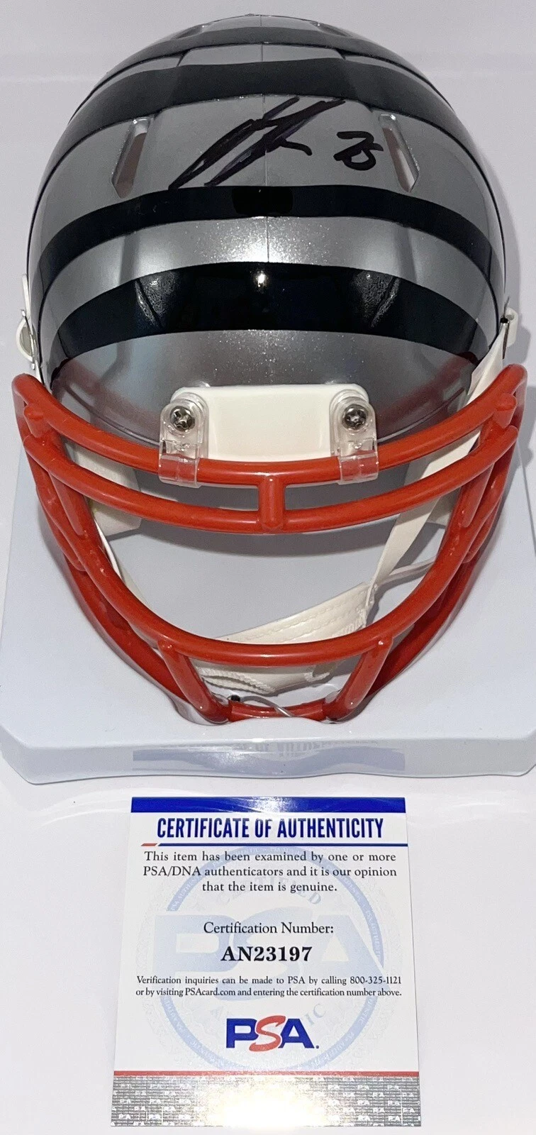 Orlando Brown Jr Signed Autographed Cincinnati Bengals Flash Mini Helmet PSA/DNA
