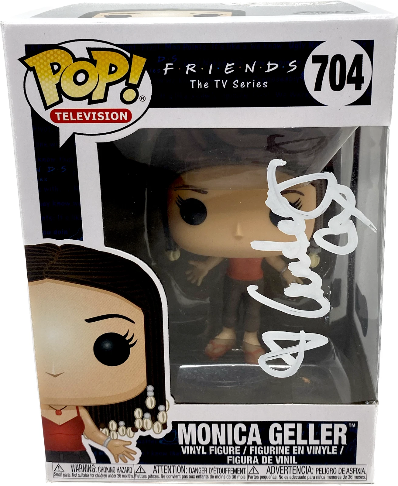Courteney Cox Signed Autograph Funko Pop Friends Monica Geller #704 Beckett COA
