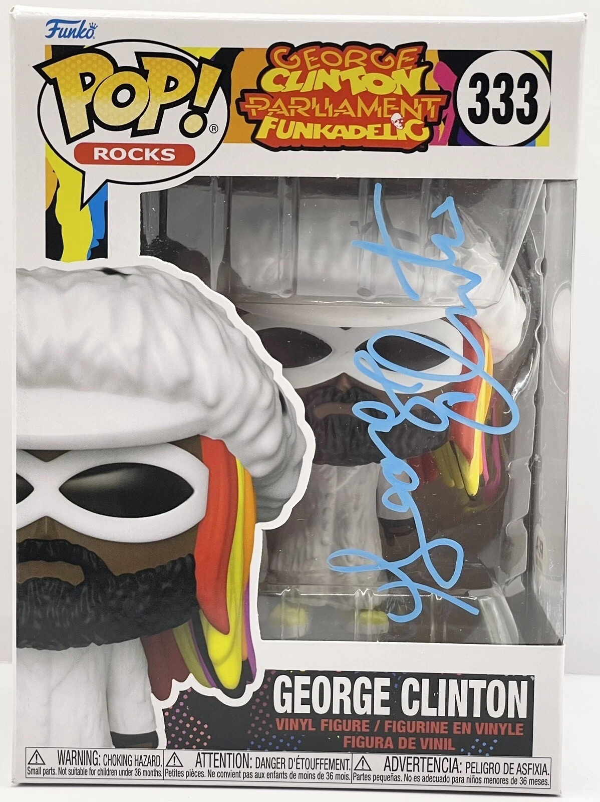 GEORGE CLINTON Signed Funko RARE PSA/DNA Parliament funkadelic Atomic Dog
