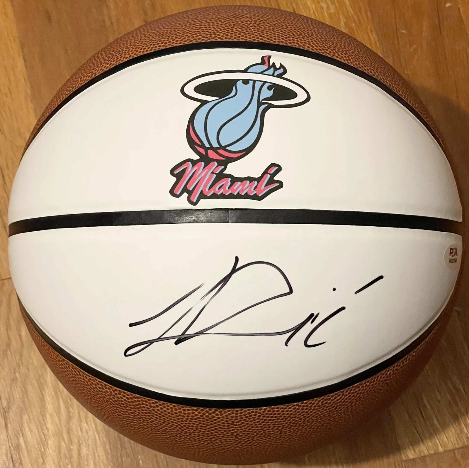 Nikola Jović Signed Autographed Full Size Miami Heat Logo Basketball PSA/DNA
