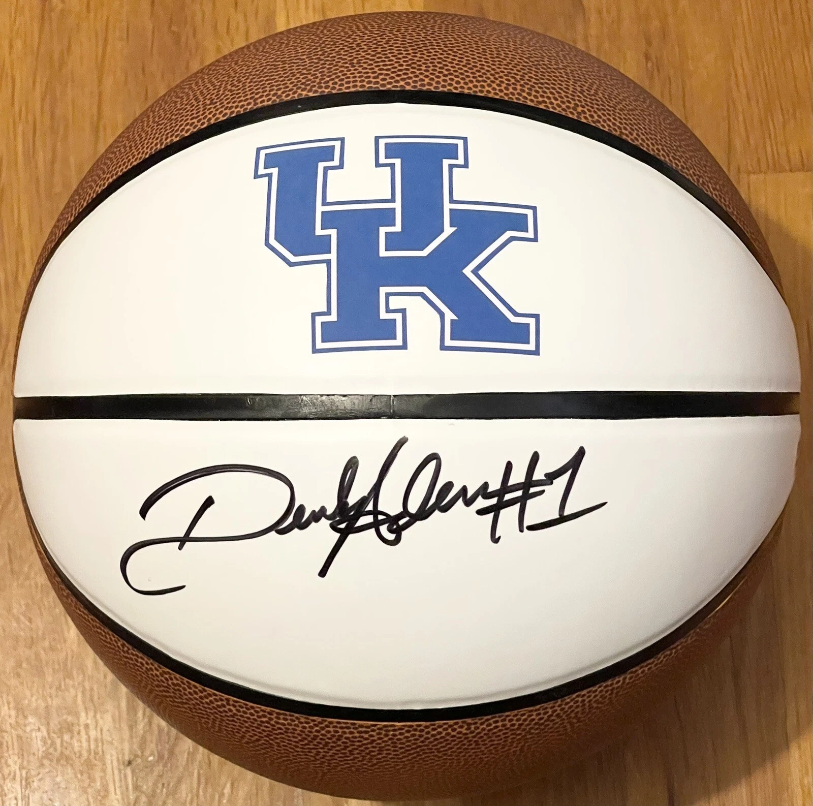 Derek Anderson Signed Autographed Kentucky Wildcats Logo Basketball PSA/DNA
