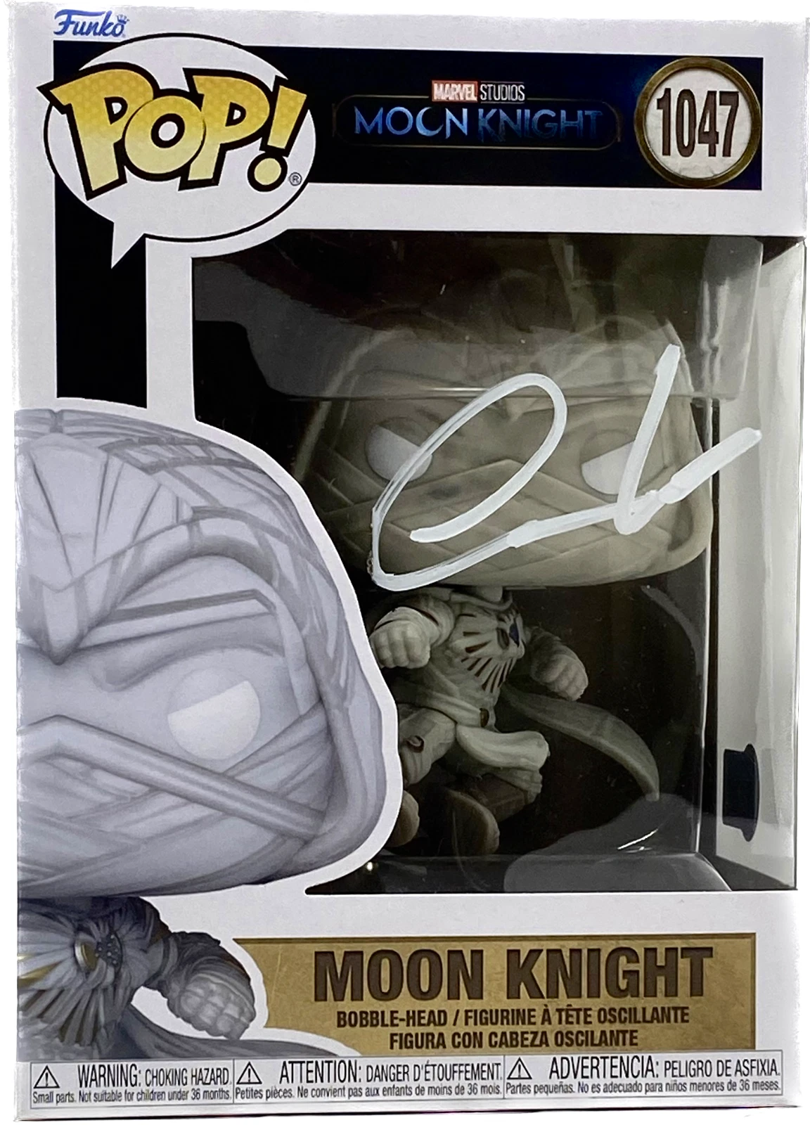Oscar Isaac Signed Funko Pop Moon Knight #1047 Marvel Autograph Beckett COA
