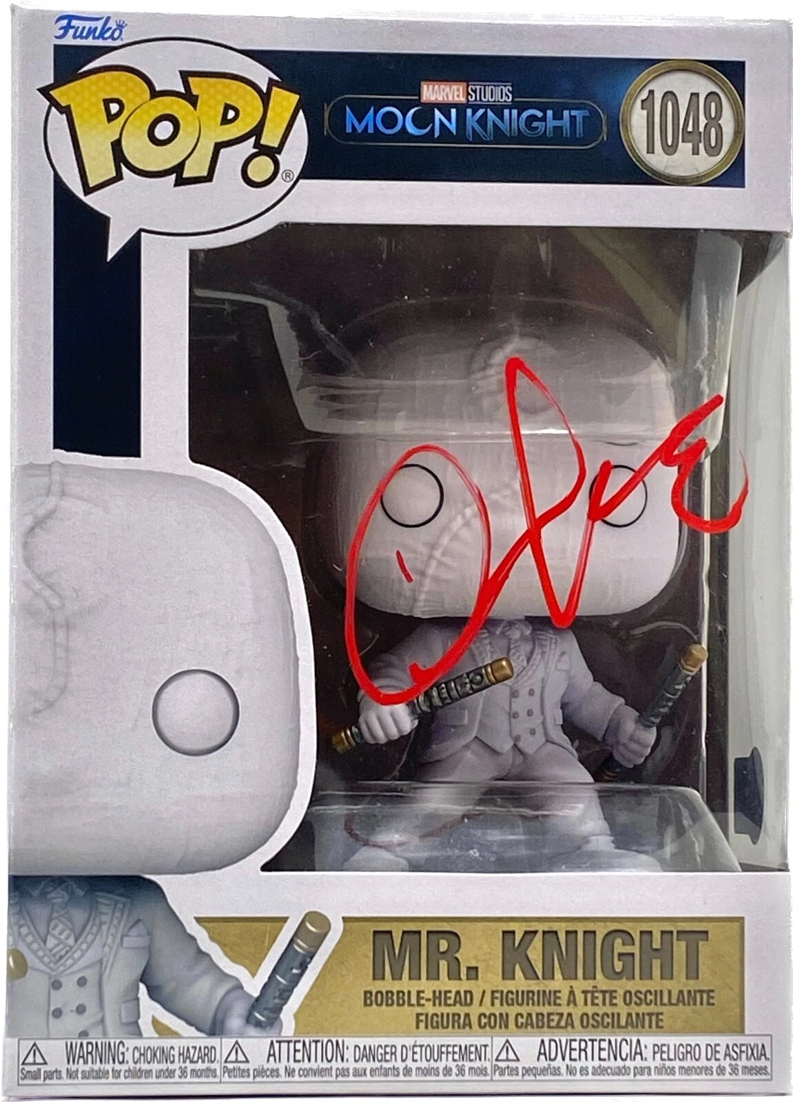 Oscar Isaac Signed Funko Pop Moon Knight Mr. Knight #1048 Autograph Beckett COA
