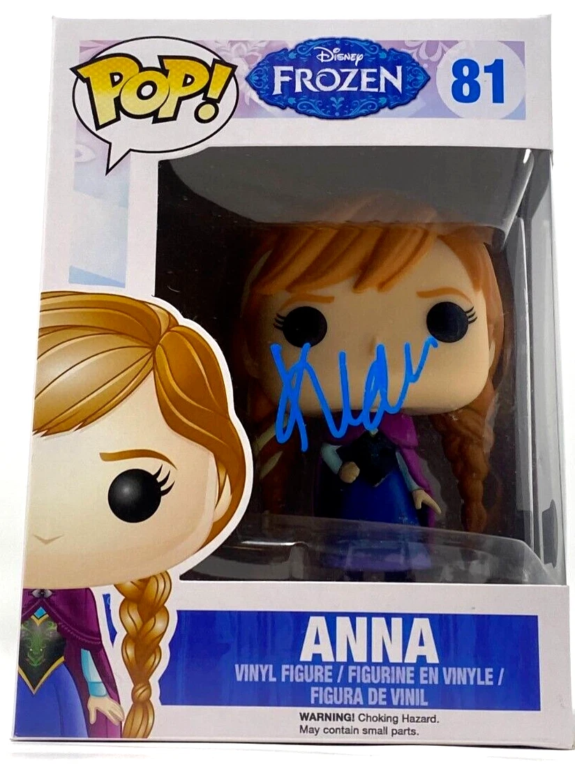 Kristen Bell Signed Funko Pop Frozen Anna #81 Disney Autograph Beckett COA
