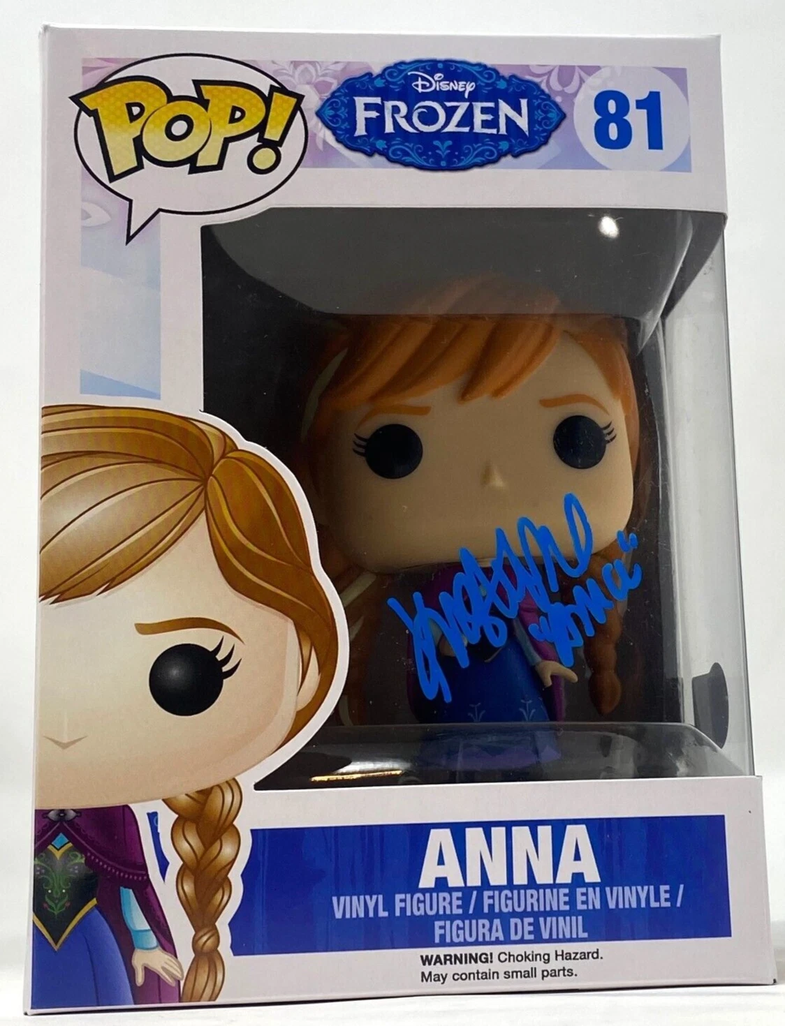 Kristen Bell Signed Autograph Funko Pop Frozen Anna 81 + Anna Quote Beckett COA
