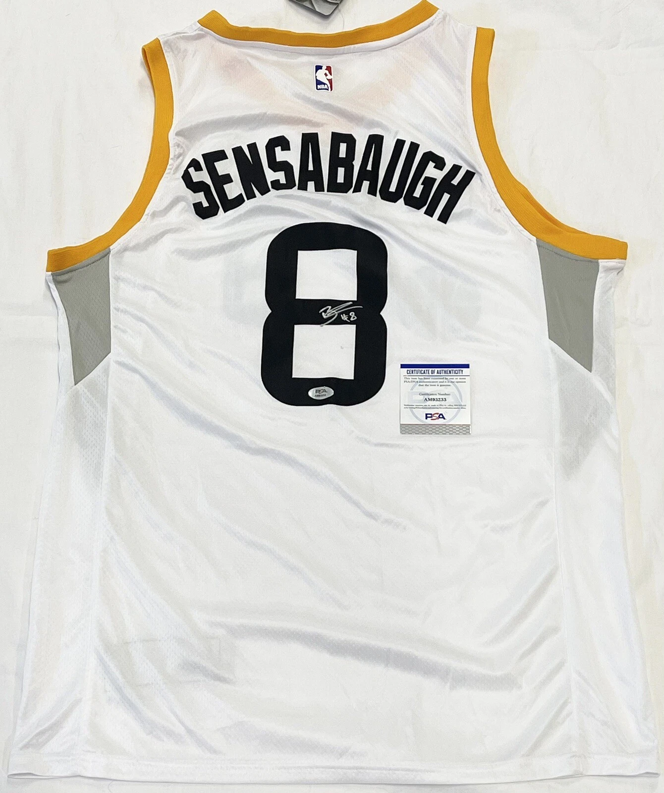 Bruce Sensabaugh Signed Autographed Utah Jazz Jersey PSA/DNA
