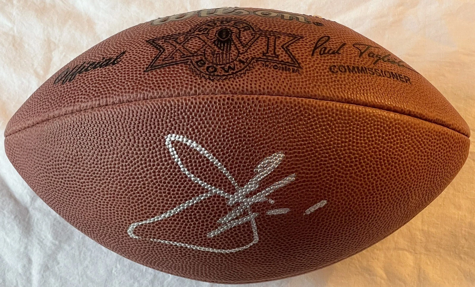 Joe Gibbs Signed XXVI SUPER BOWL GAME FOOTBALL WASHINGTON REDSKINS PSA/DNA
