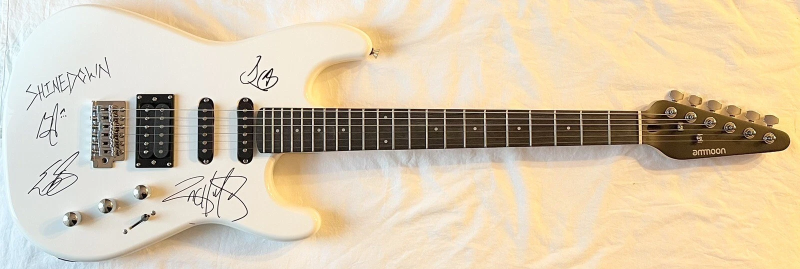 Shinedown Signed Full Band Guitar On Body Brent Smith Zach Barry Eric PSA/DNA
