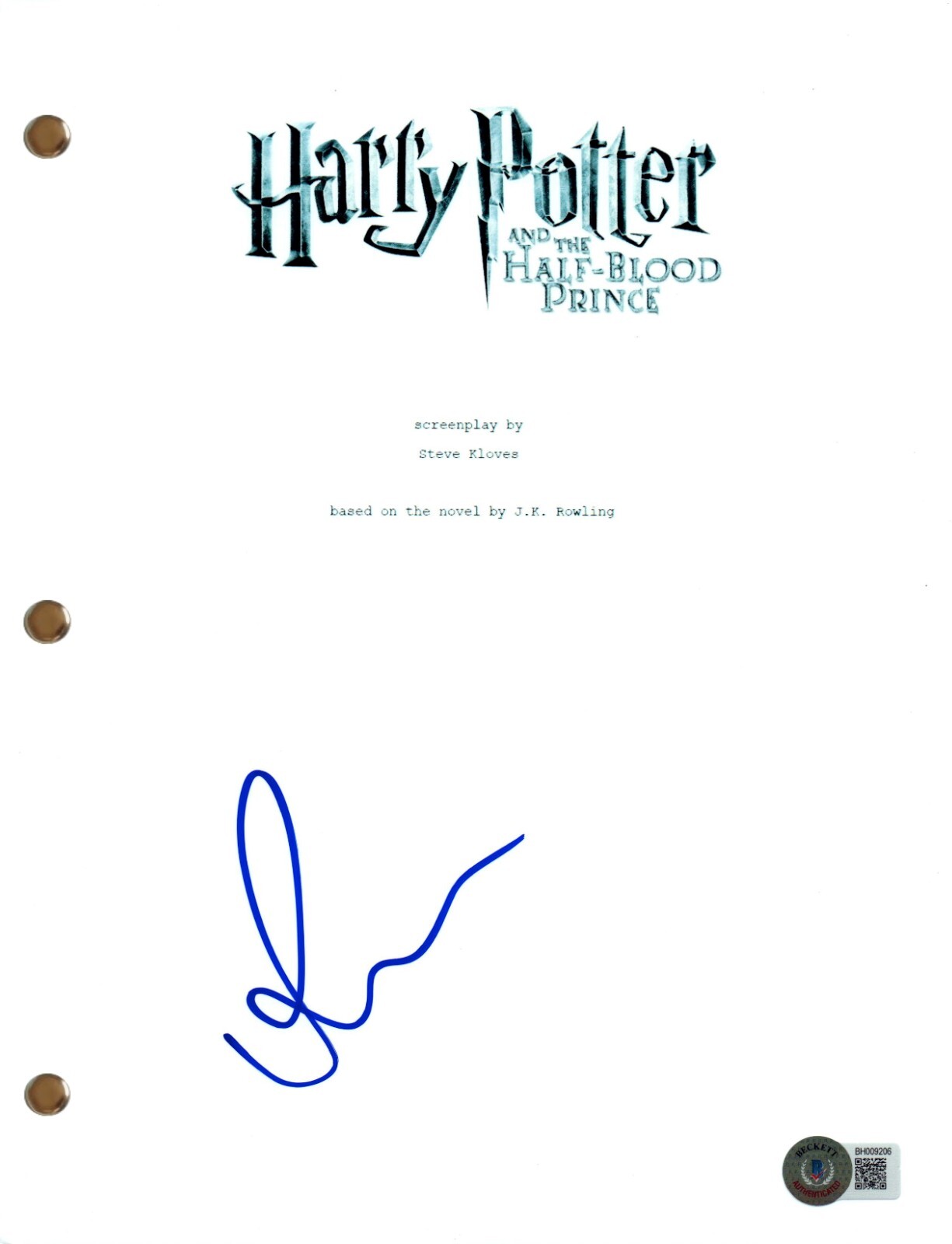 Rupert Grint Signed Autograph Harry Potter Half-Blood Prince Movie Script BAS
