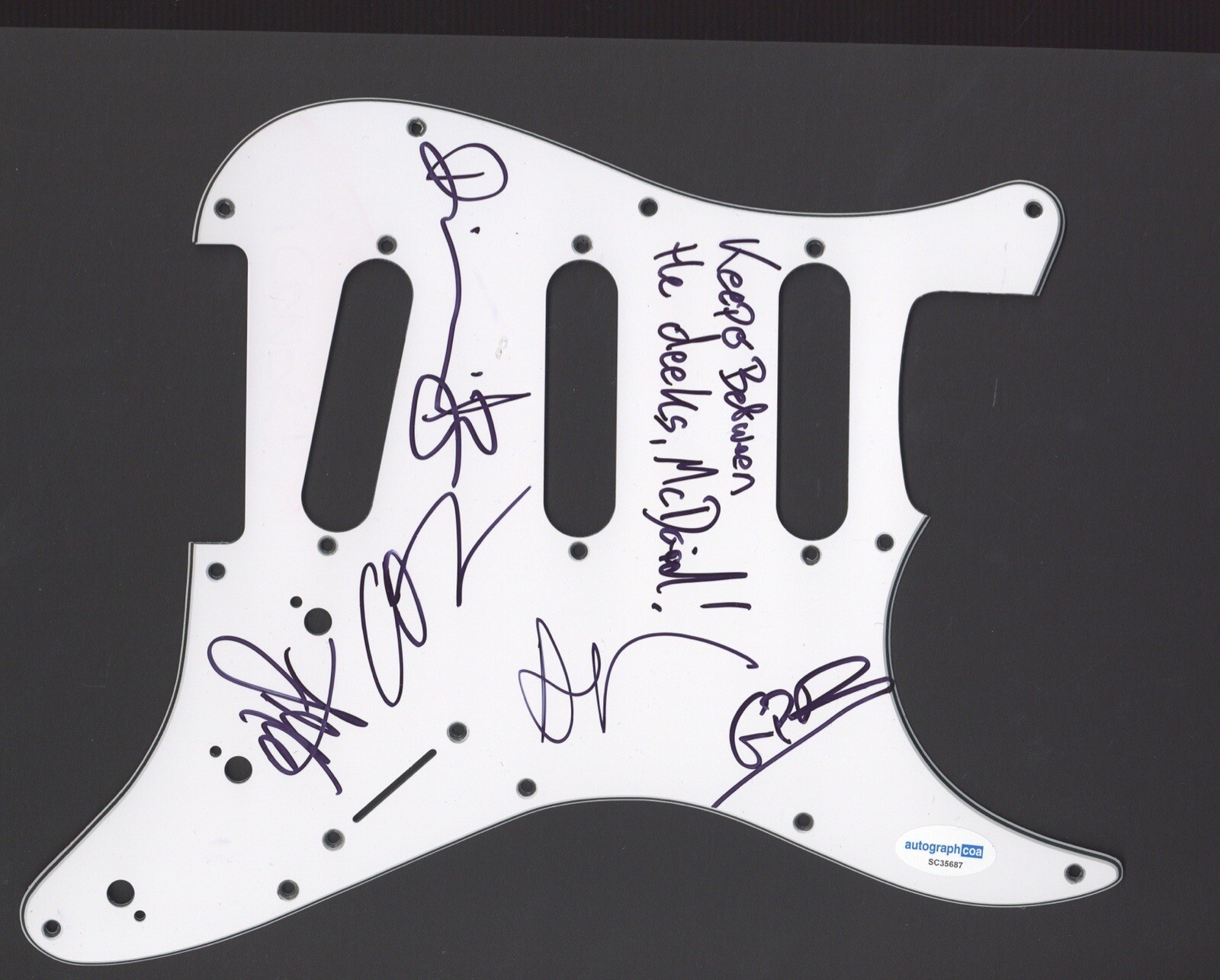 THE MURDER CAPITAL SIGNED AUTOGRAPH STRAT GUITAR PICKGUARD ACOA IRISH
