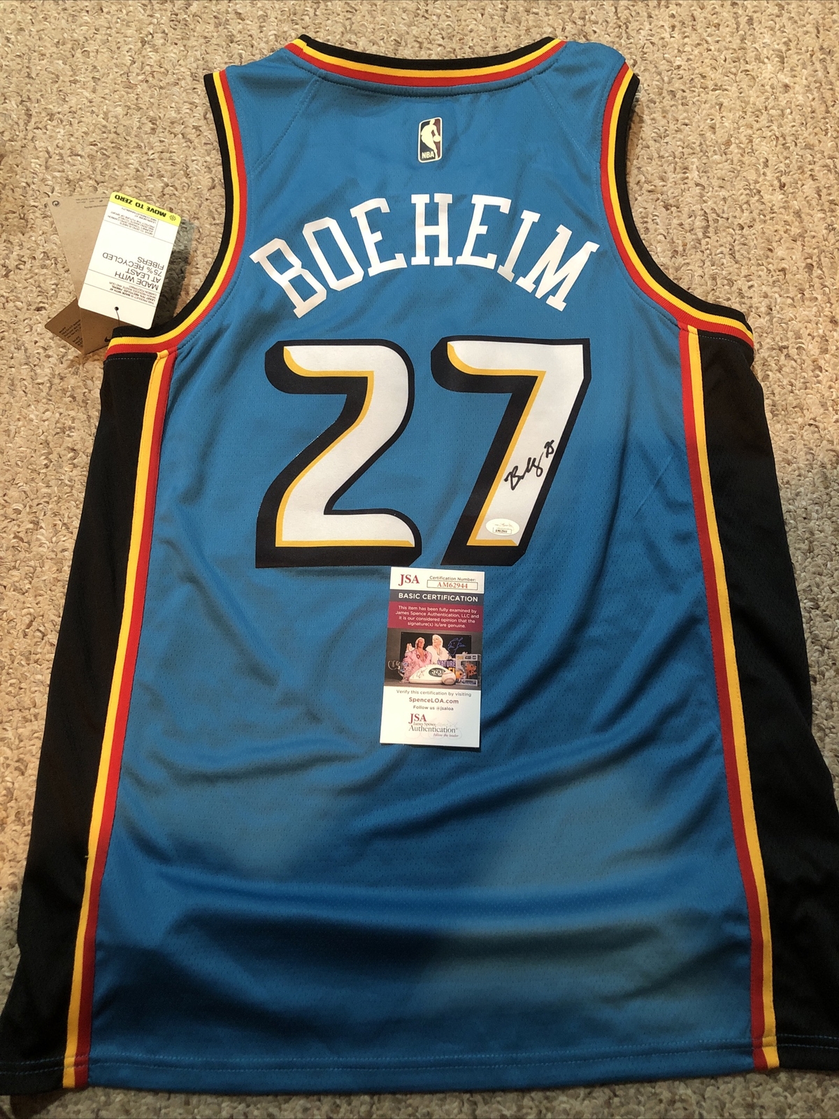 New ListingDETROIT PISTONS- BUDDY BOEHEIM SIGNED AUTOGRAPH JERSEY JSA COA SYRACUSE
