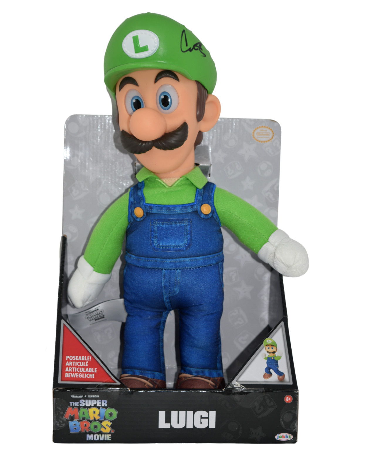 Charlie Day Signed The Super Mario Bros Movie Luigi Plush Figure 15