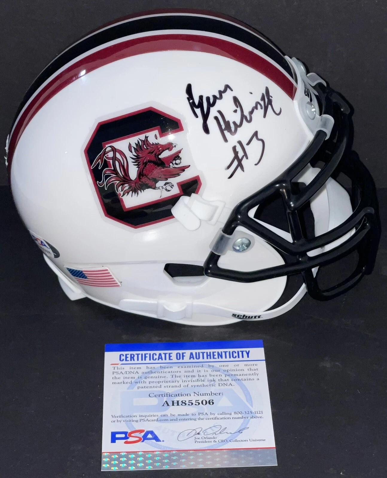 Ryan Hilinski Signed Autographed South Carolina Gamecocks Mini Helmet Psa/Dna
