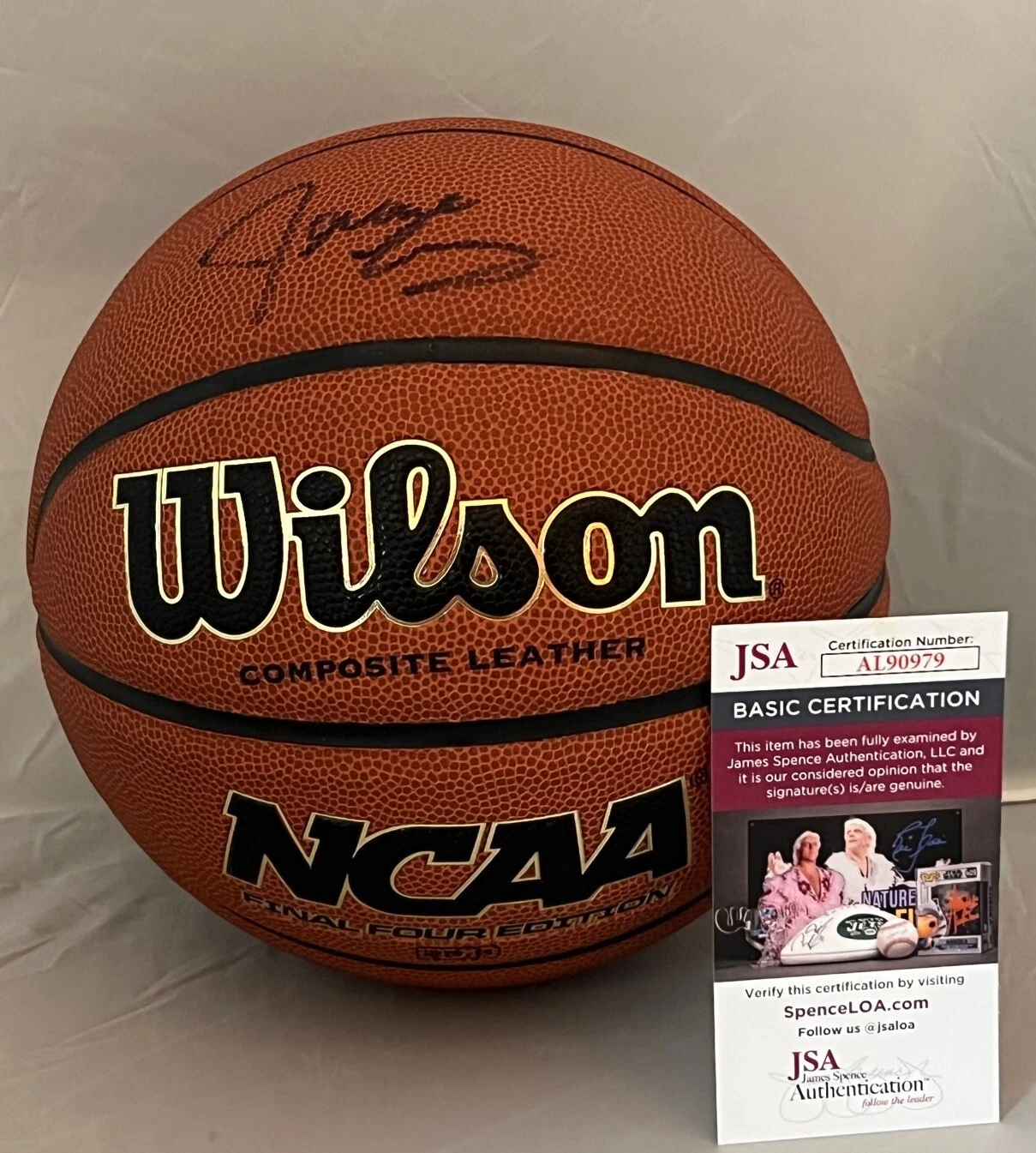 Jerome Tang Kansas State Wildcats signed NCAA Basketball Ball autographed JSA

