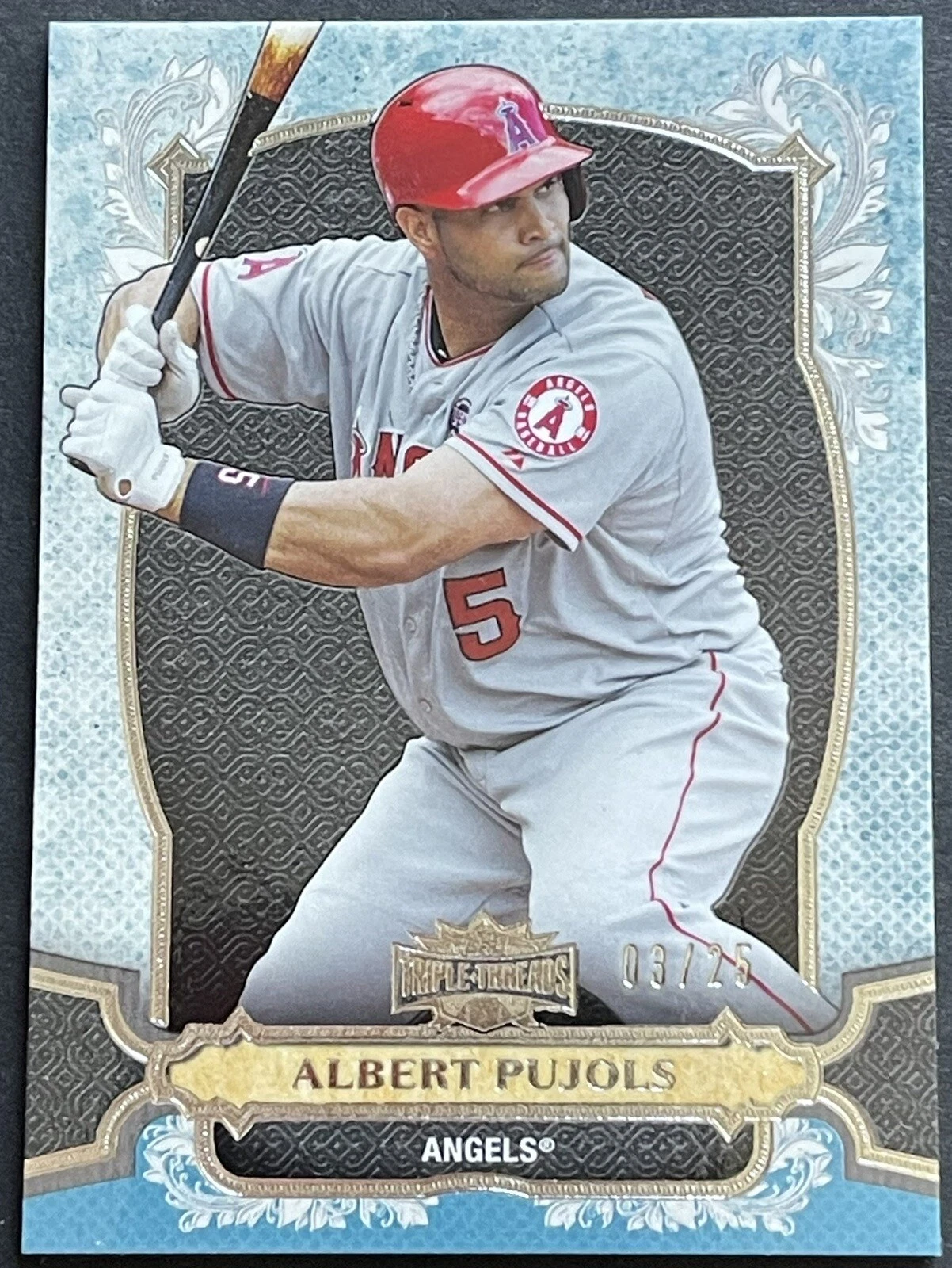 2014 Topps Triple Threads Baseball Card #72 Albert Pujols Sapphire #/25
