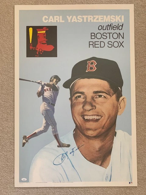 CARL YASTRZEMSKI 1991 HAND SIGNED OVERSIZED 24x36 BASEBALL CARD RARE JSA
