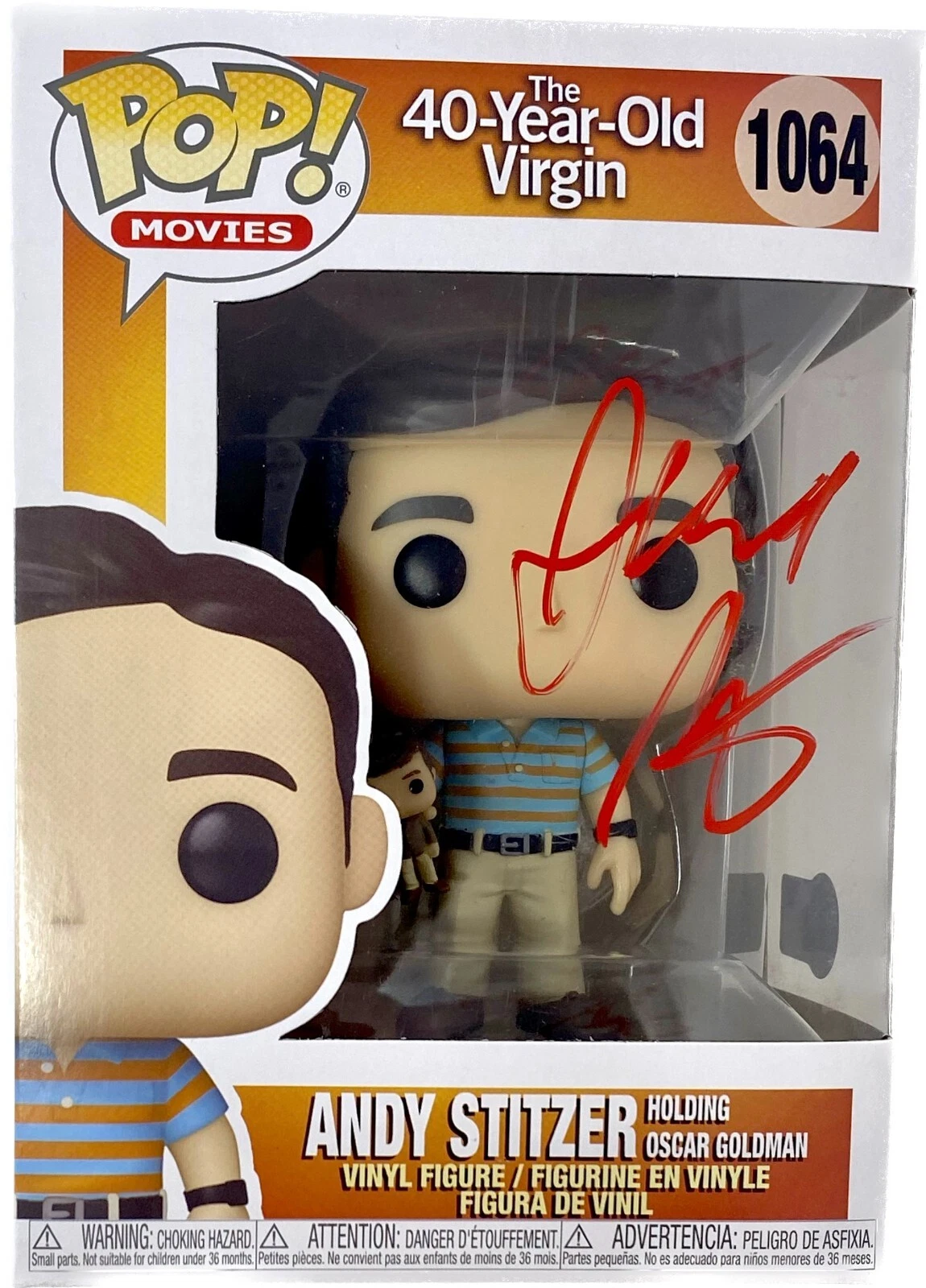 Judd Apatow Signed Funko Pop Andy Stitzer The 40 Year Old Virgin Beckett COA
