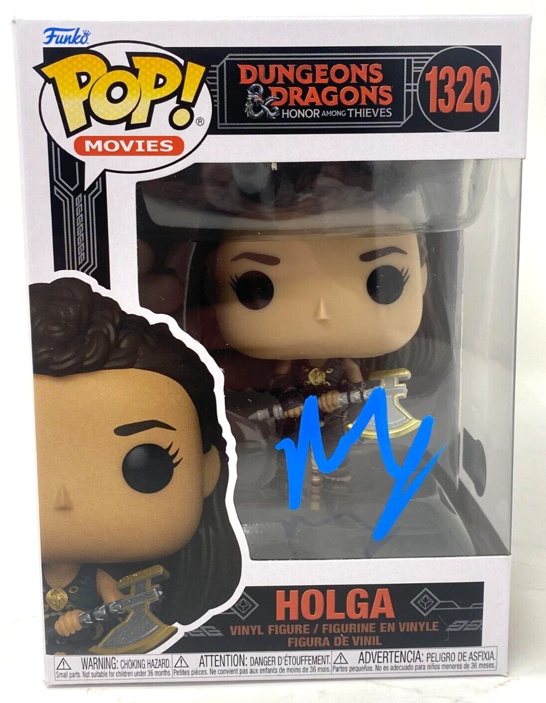Michelle Rodriguez Signed Funko Pop Dungeons & Dragons Holga Autograph BAS COA
