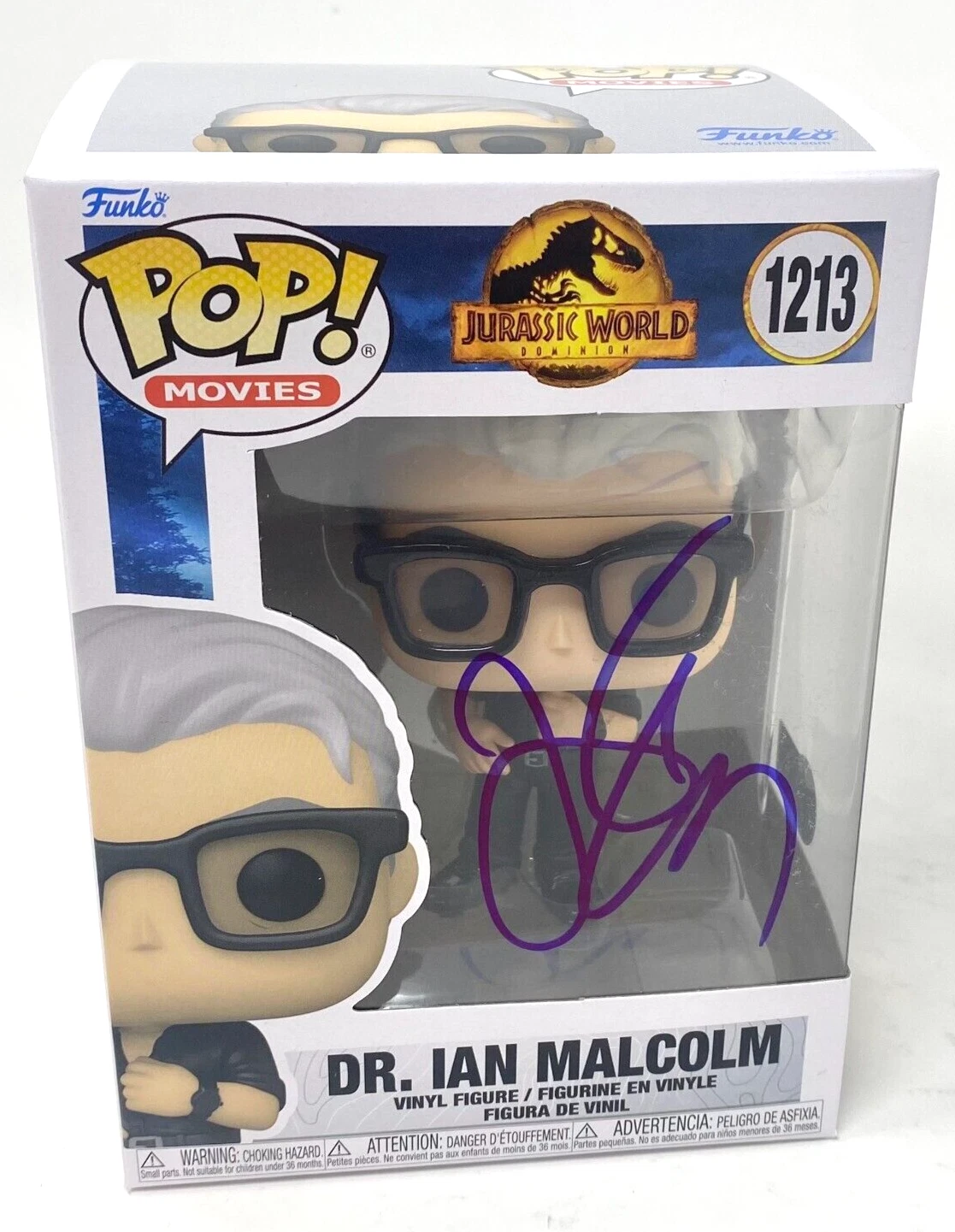 Jeff Goldblum Signed Funko Pop Jurassic Park Dr. Ian Malcolm Autograph BAS COA

