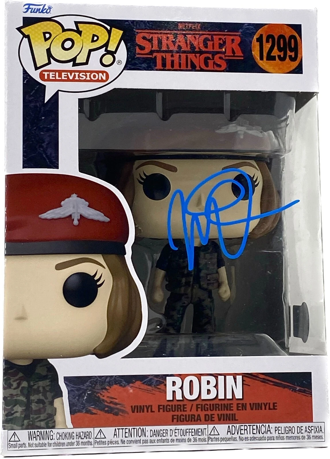 Maya Hawke Signed Funko Pop Stranger Things Robin #1299 Autograph Beckett COA
