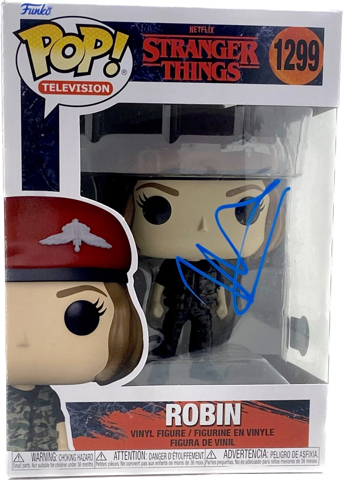 Maya Hawke Signed Funko Pop Stranger Things Robin #1299 Autograph Beckett COA
