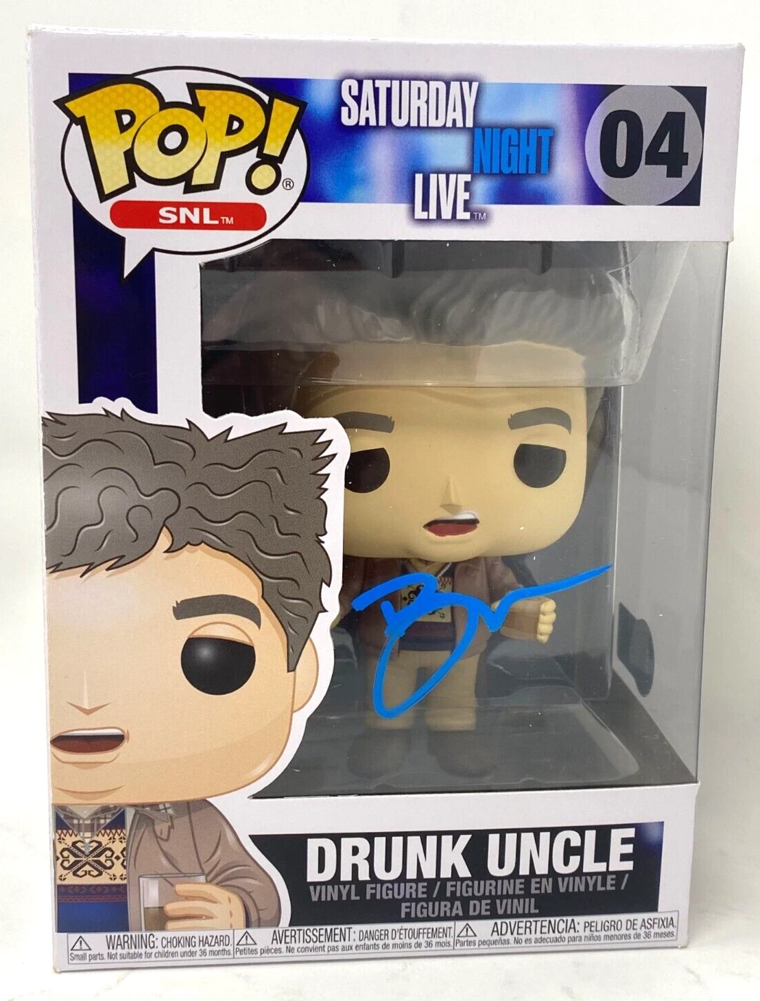 Bobby Moynihan Signed Funko Pop Saturday Night Live Drunk Uncle Autograph BAS
