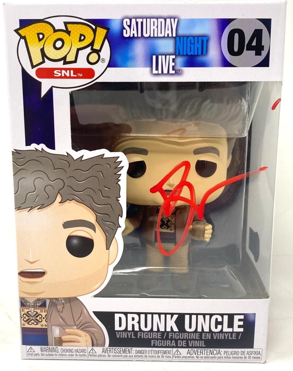 Bobby Moynihan Signed Funko Pop Saturday Night Live Drunk Uncle Autograph BAS
