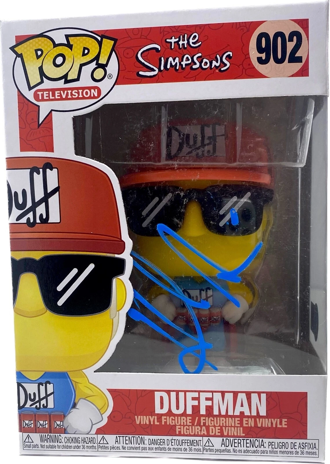 Hank Azaria Signed Funko Pop The Simpsons Duffman #902 Autograph Beckett COA
