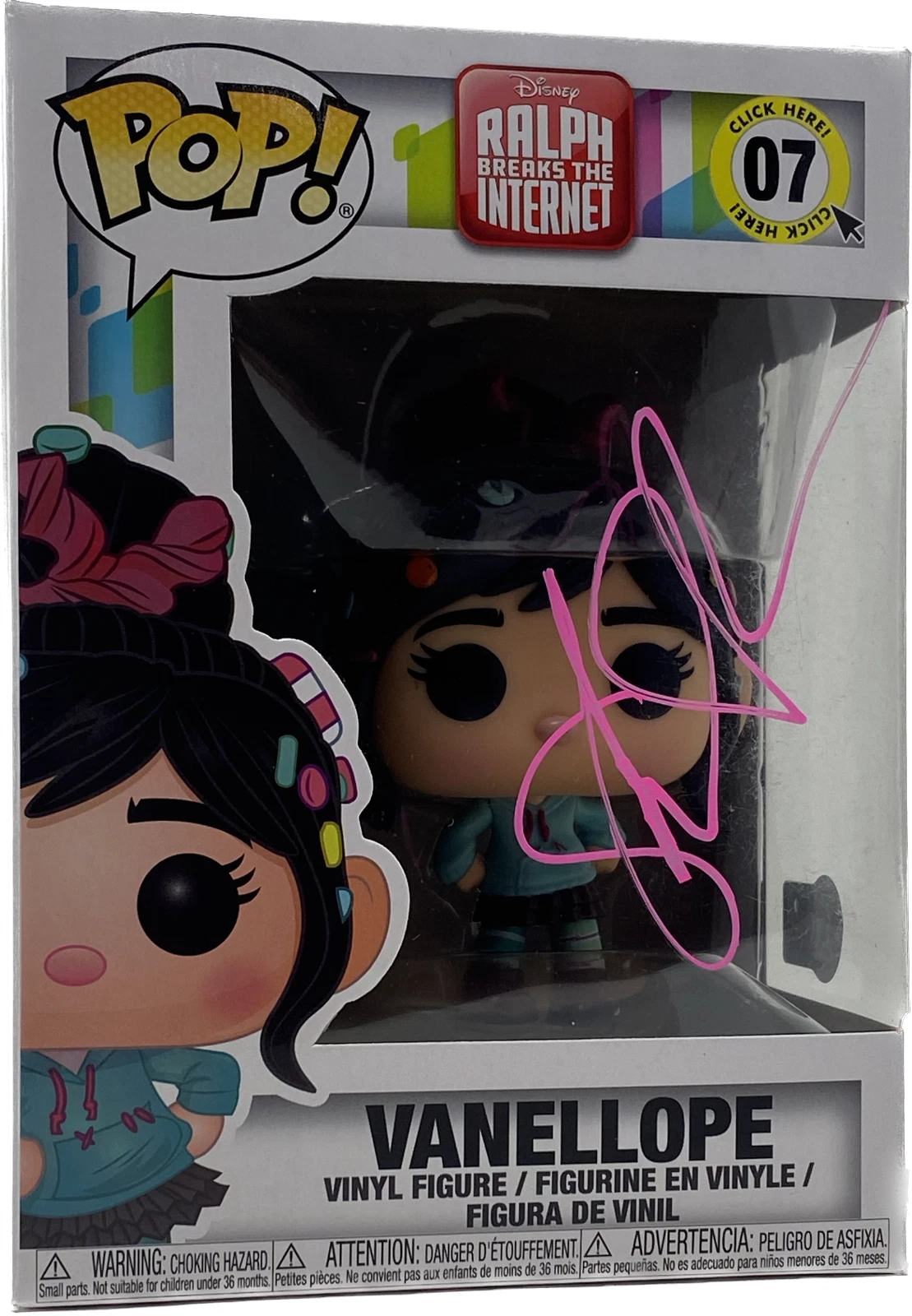 Sarah Silverman Signed Funko Pop Vanellope Ralph Breaks The Internet BAS COA

