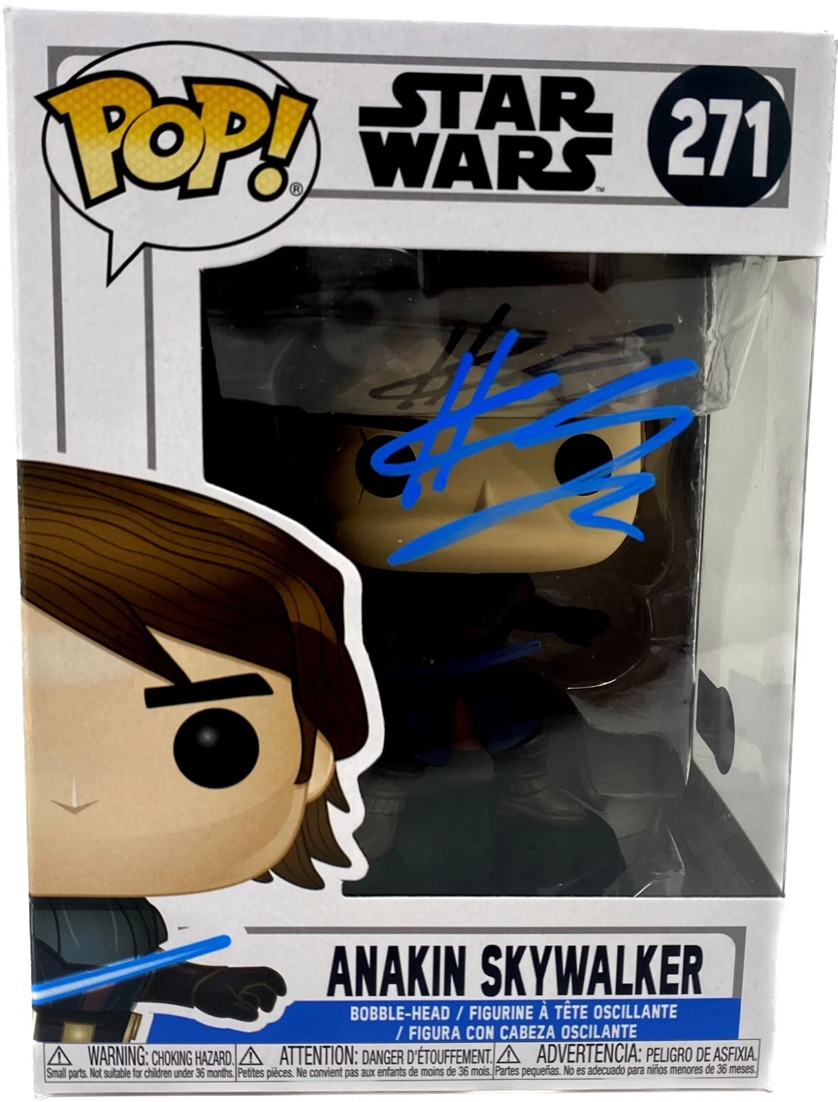 Hayden Christensen Signed Funko Pop Star Wars Anakin Skywalker Autograph BAS COA
