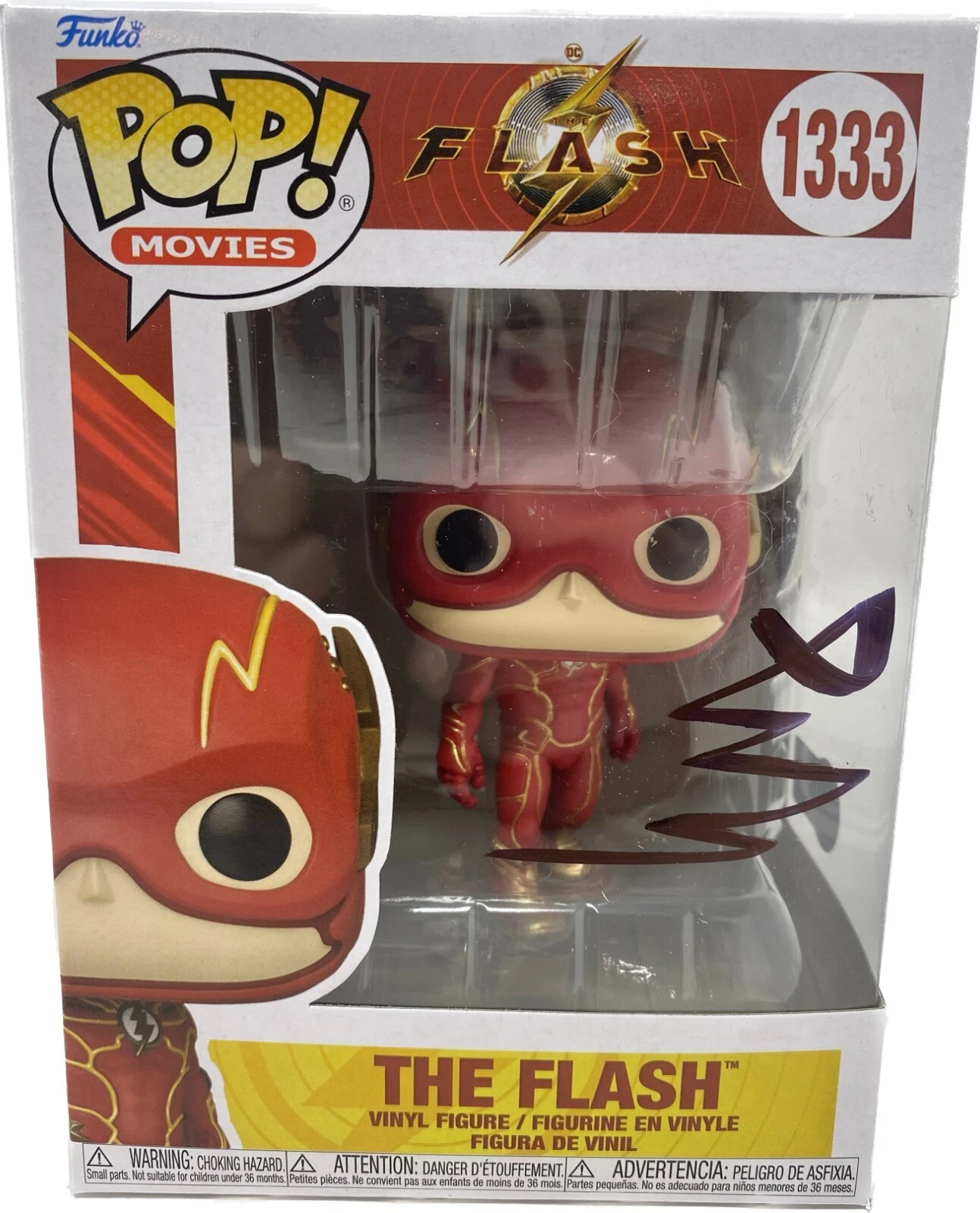 Ezra Miller Signed Funko Pop The Flash #1333 DC Autograph Beckett COA
