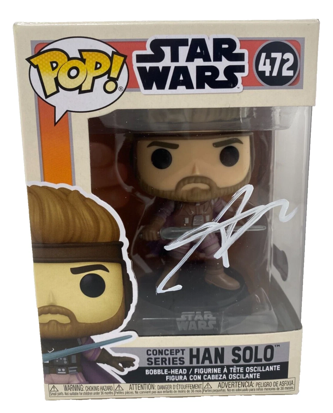 Alden Ehrenreich Signed Funko Pop Star Wars Han Solo 472 Autograph Beckett COA
