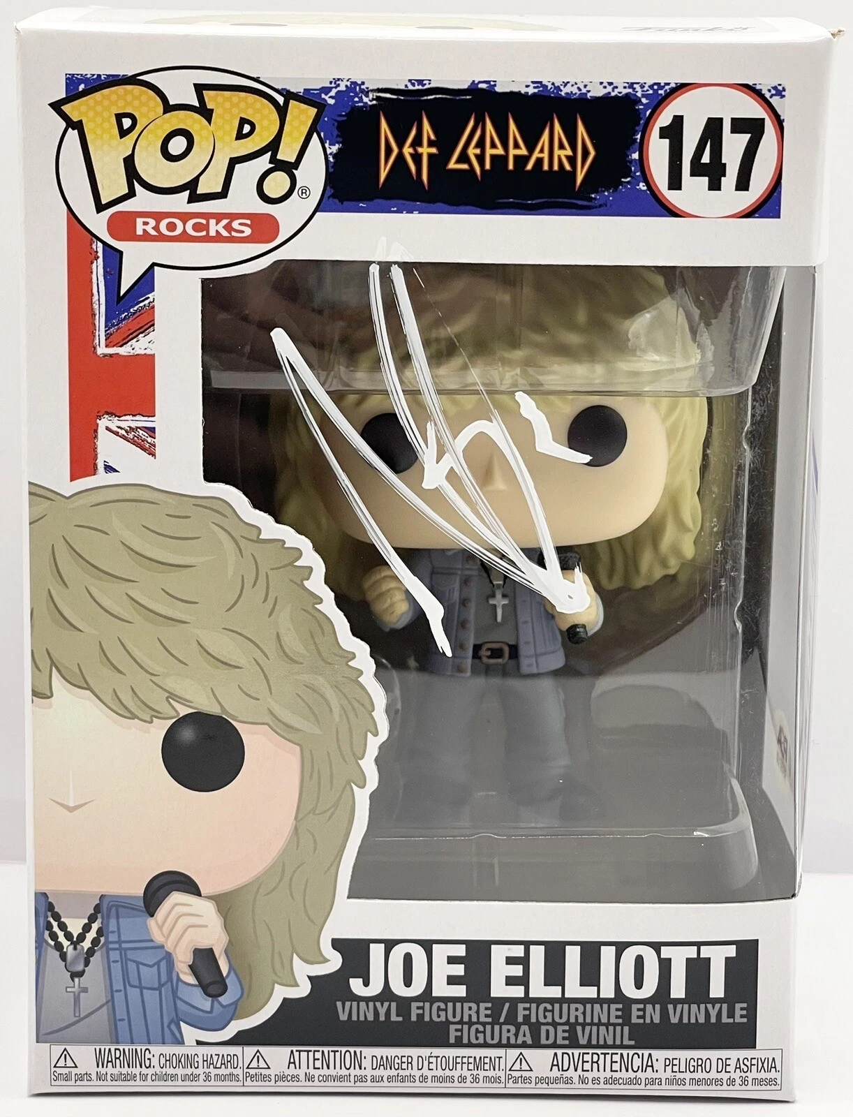 Joe Elliott Signed Autographed Def Leppard Funko Pop Figure PSA/DNA Lead Singer
