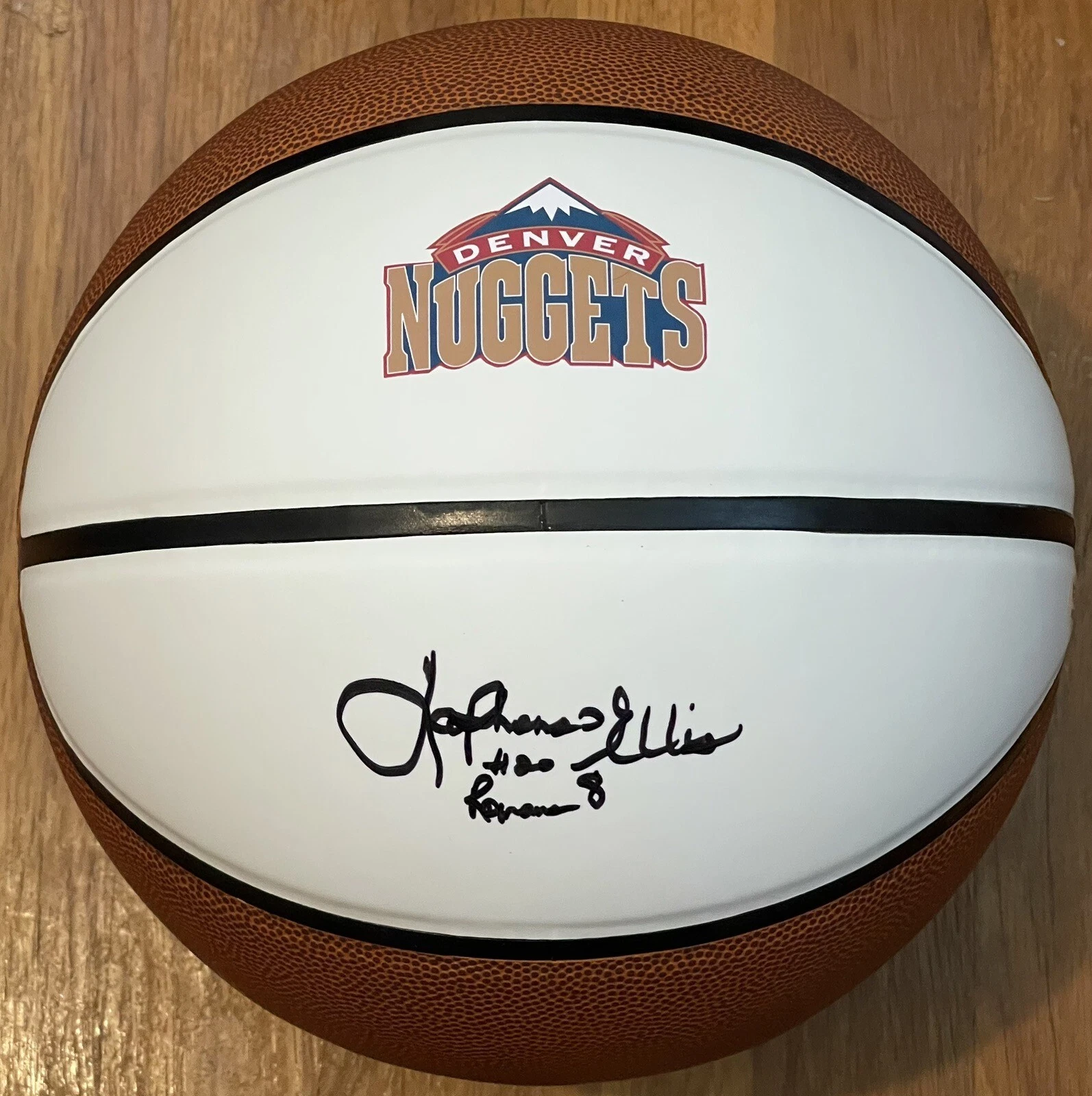 LaPhonso Ellis Signed Autographed Denver Nuggets Full Size Basketball PSA/DNA
