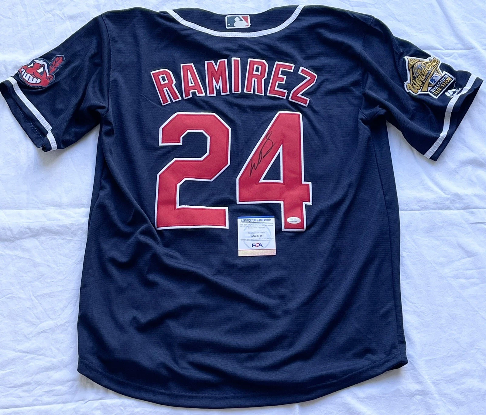 Manny Ramirez Signed Autographed Cleveland Indians Jersey PSA/DNA
