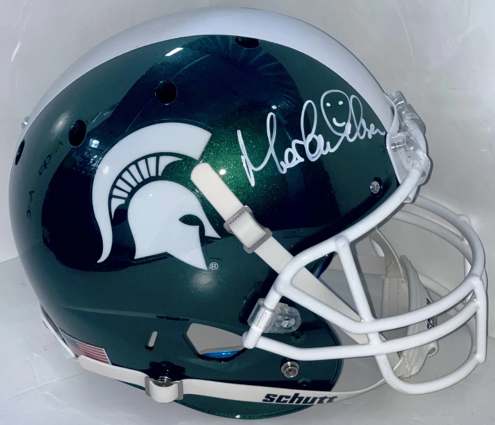 Morten Anderson Signed Autographed F/S Michigan State Spartans Helmet PSA/DNA

