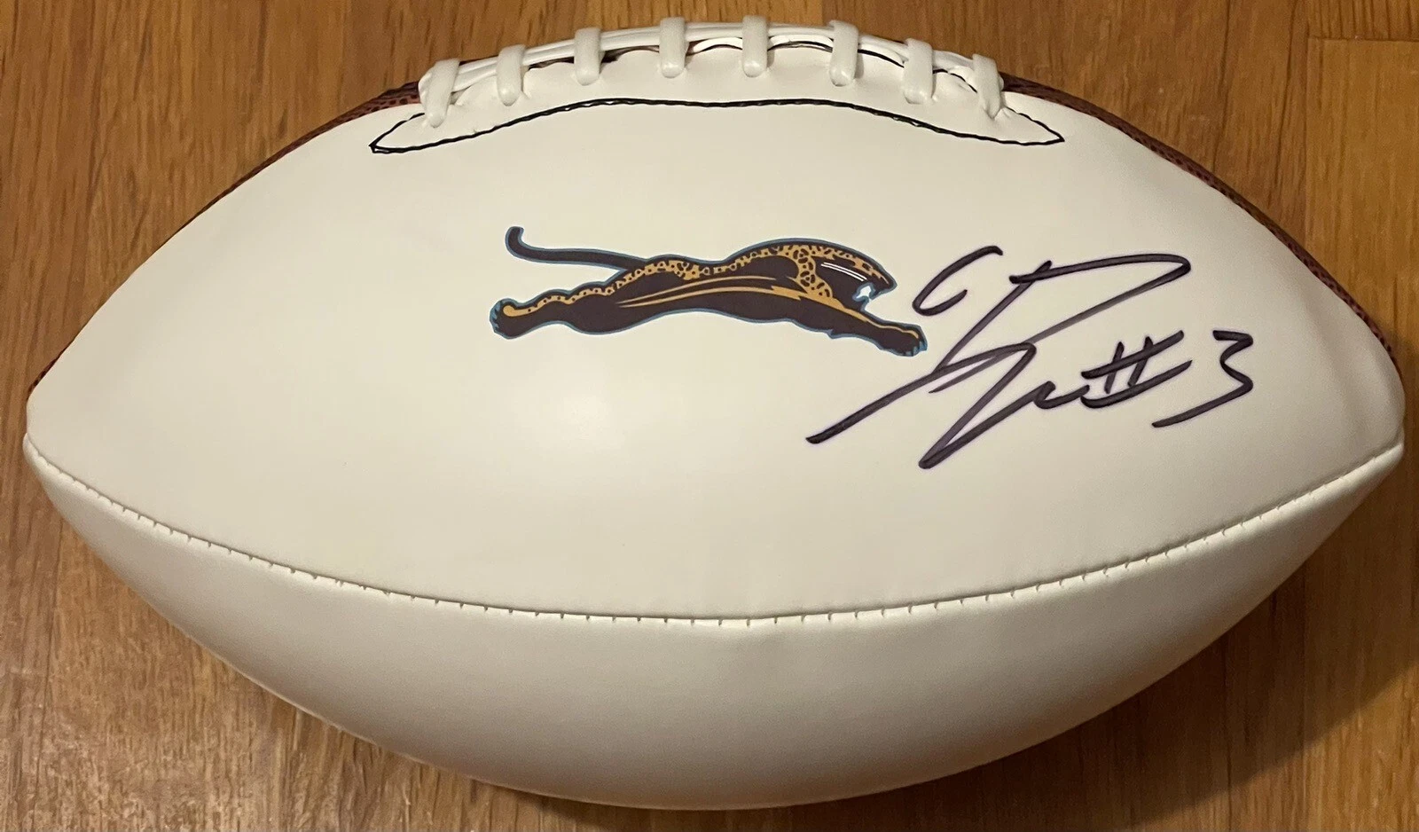 Calvin Ridley Signed Autographed Jacksonville Jaguars Logo Football PSA/DNA

