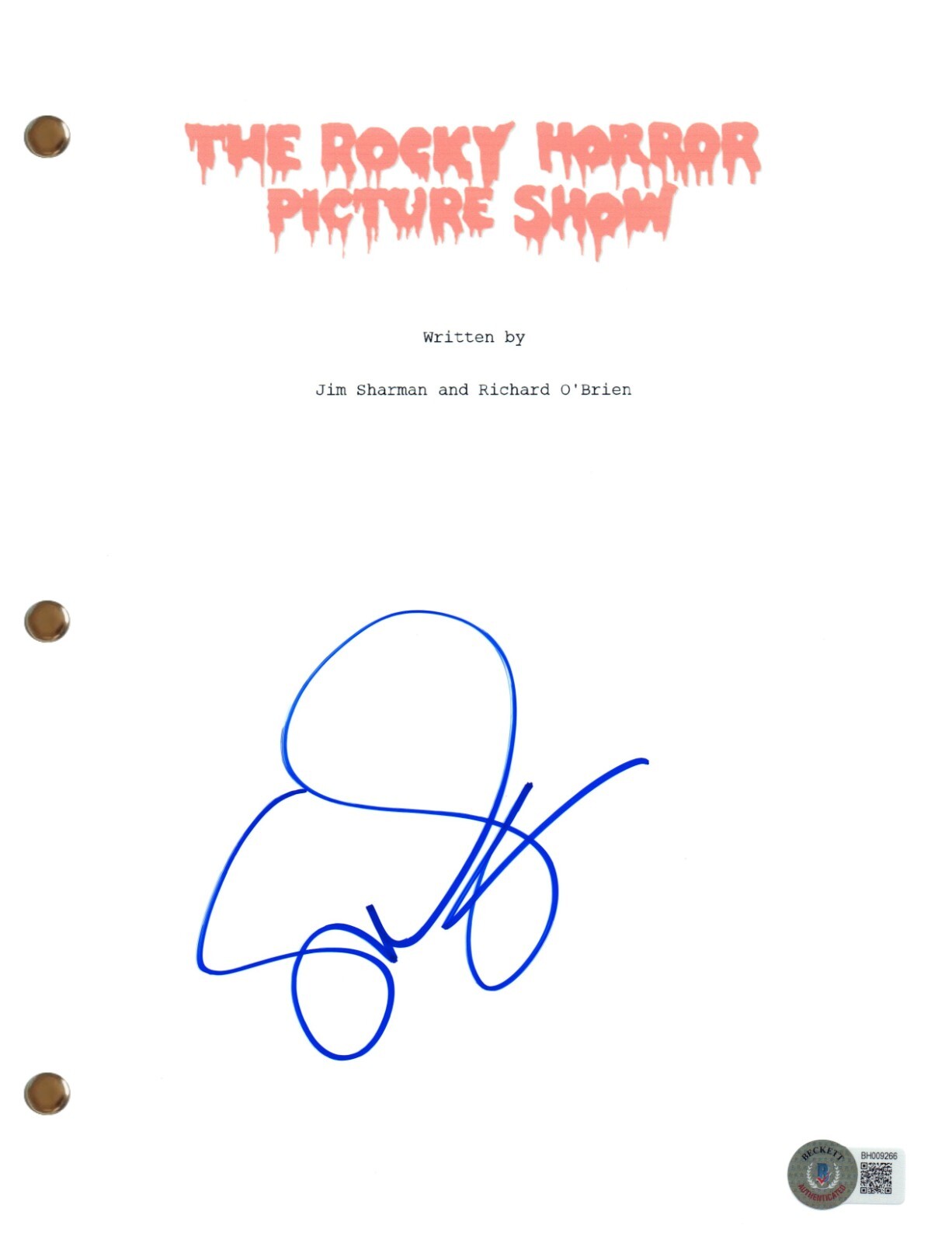 Susan Sarandon Signed Autograph Rocky Horror Picture Show Movie Script BAS COA
