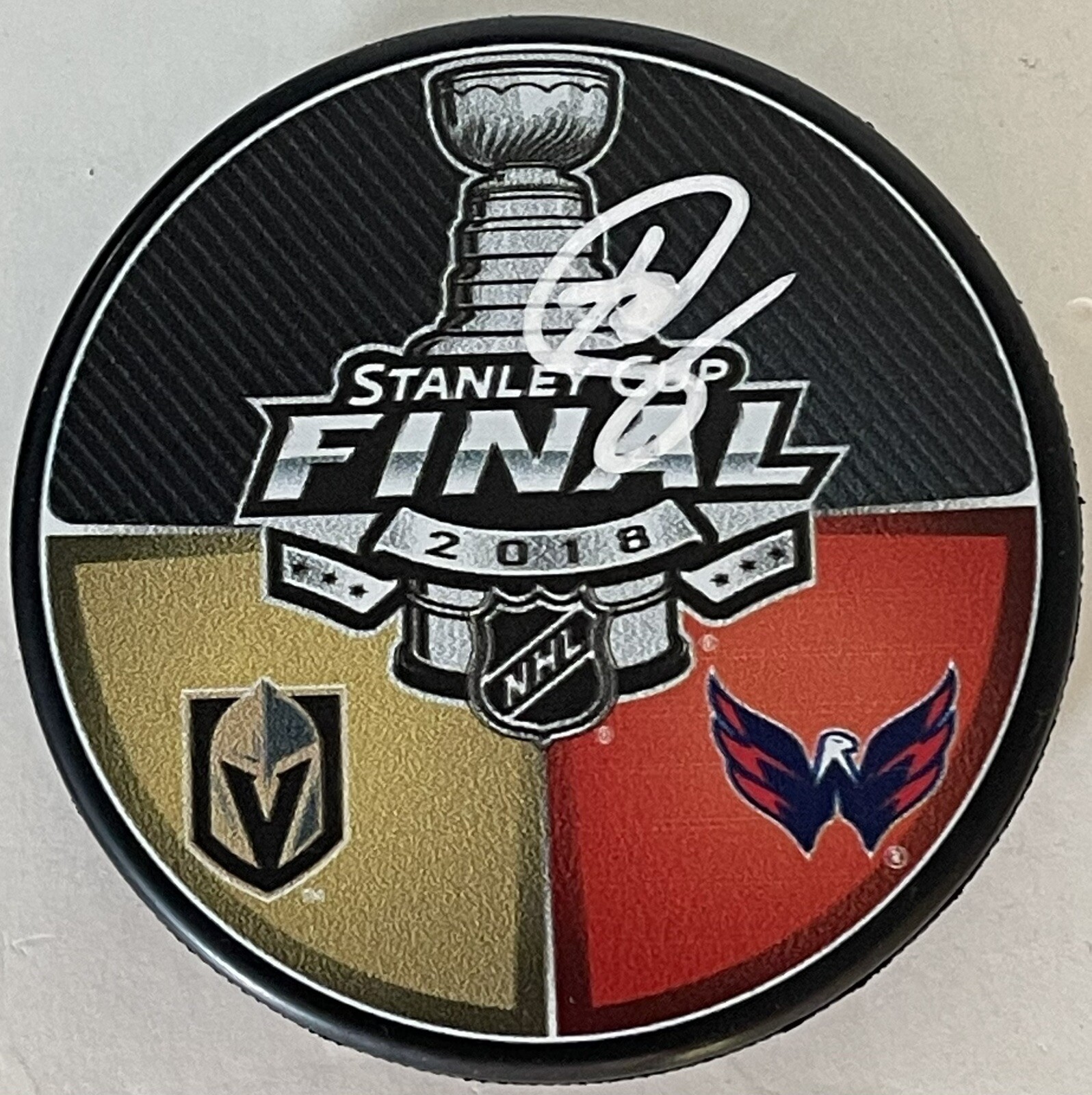 Brett Connolly Signed Auto 2018 Stanley Cup Washington Capitals Puck Coa
