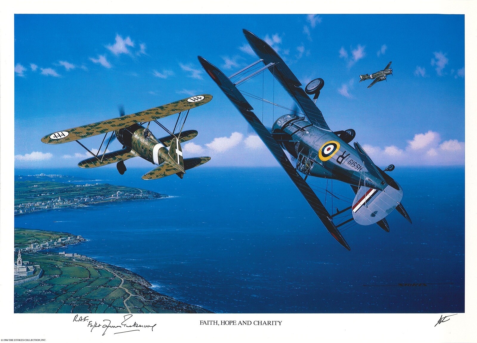 JAMES PICKERING HAND SIGNED FAITH HOPE AND CHARITY PRINT STAN STOKES
