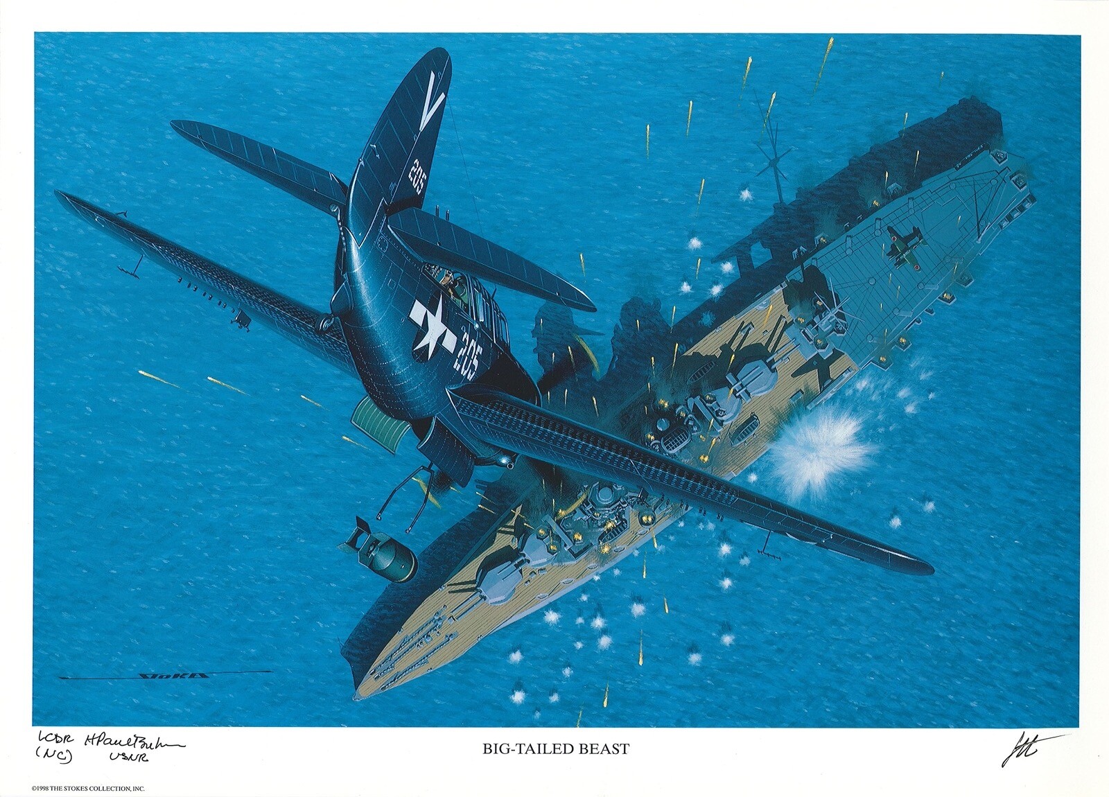 PAUL BREHM HAND SIGNED BIG TAILED BEAST PRINT STAN STOKES
