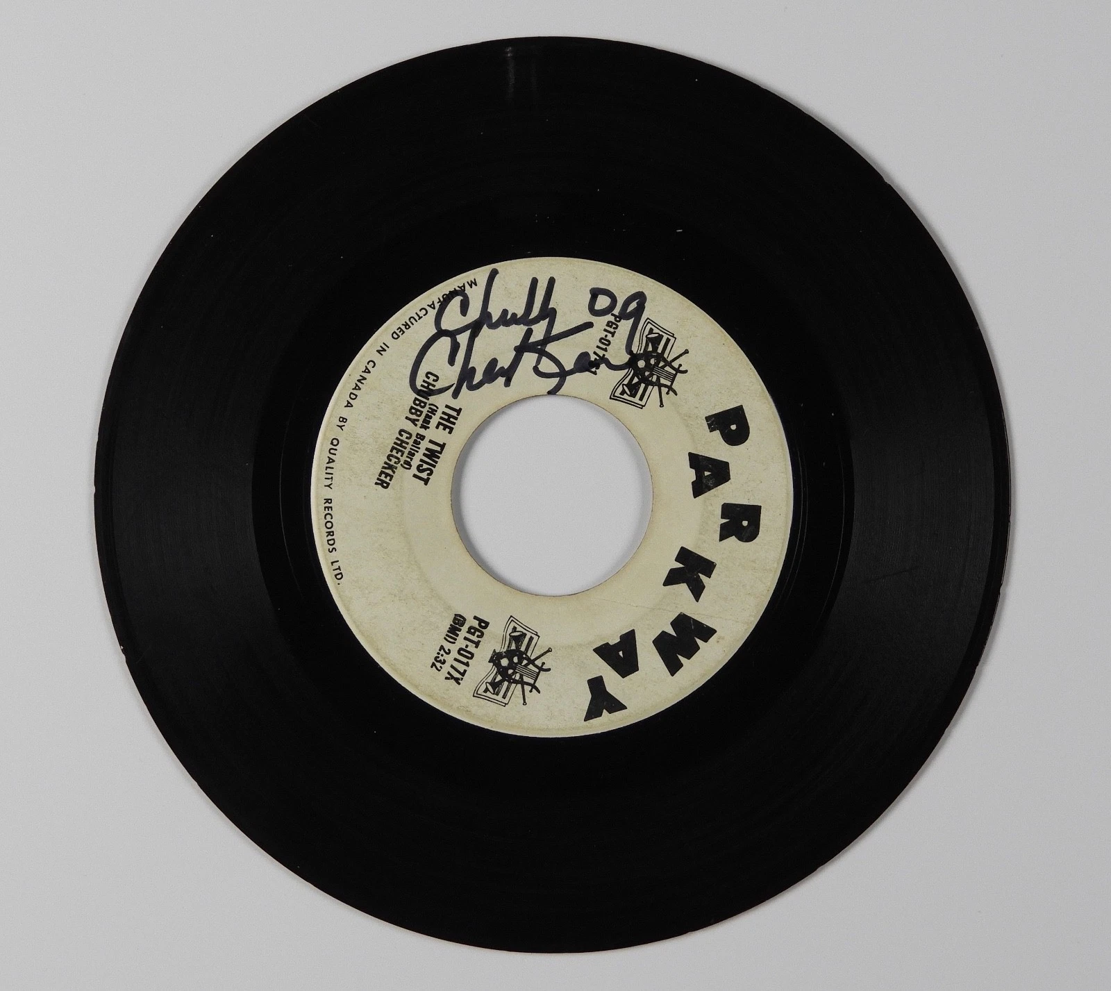 Cubby Checker Signed Autograph 45 JSA Vinyl Record The Twist
