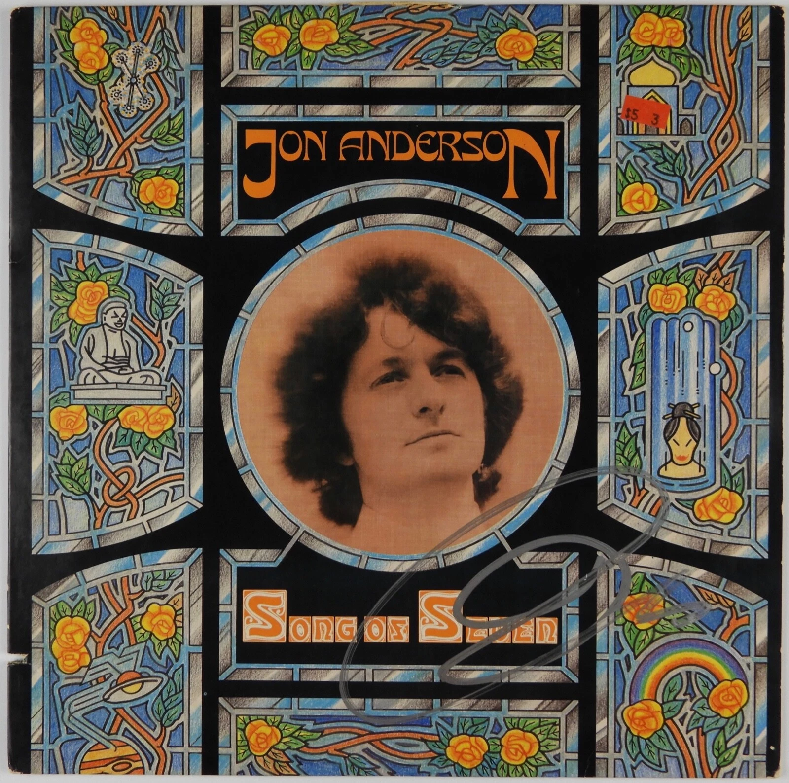 Jon Anderson YES JSA Signed Autograph Record Album Vinyl Songs Of Seven

