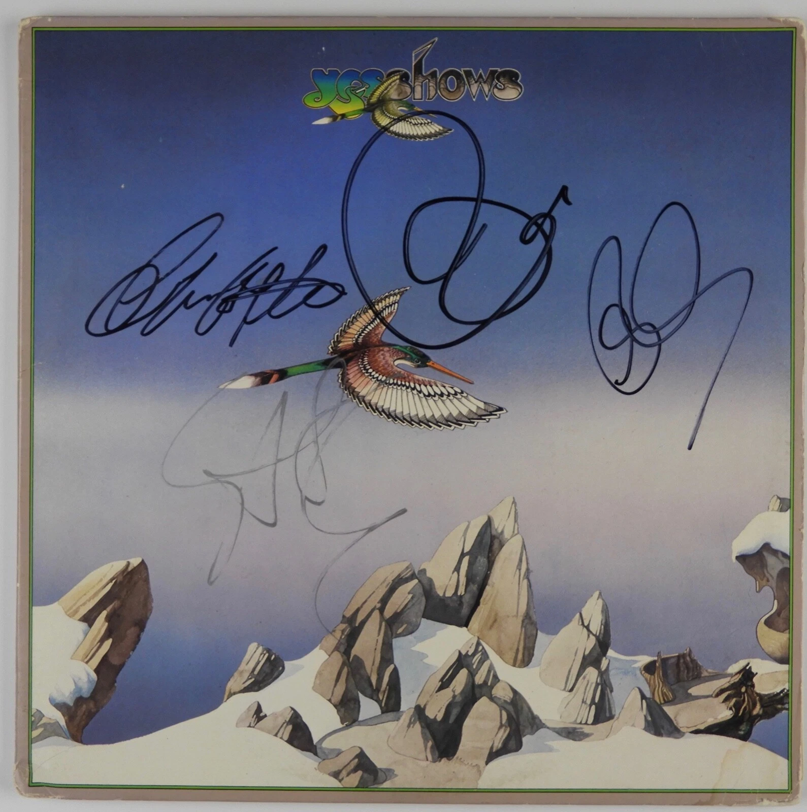 YES JSA SIGNED AUTOGRAPH ALBUM RECORD VINYL JON ANDERSON STEVE HOWE SHOWS COLLECTIBLE MEMORABILIA